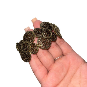 Gold Coin Statement Bracelet